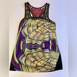 Custo Barcelona Mixed Media Tank Top Size 1 Small